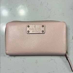kate spade Pink Leather Zip-Around Wallet